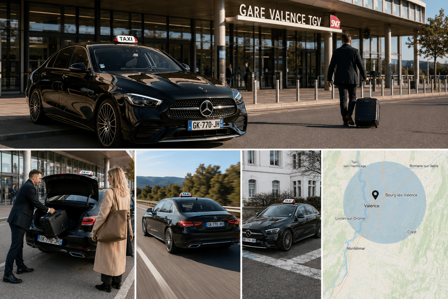 Taxi du Grand Valence à votre service, notamment pour la gare Valence TGV