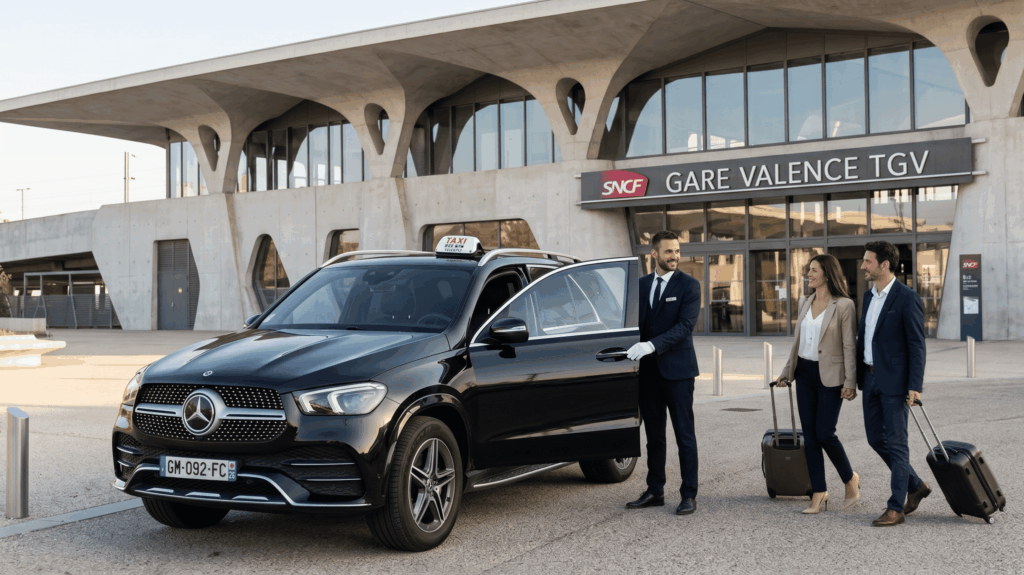taxi valence gare tgv service ponctuel